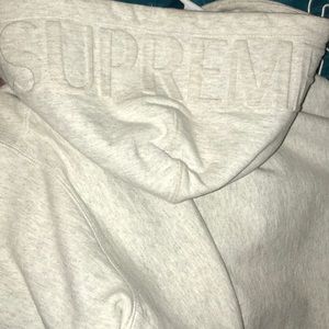 Supreme embossed logo hoodie